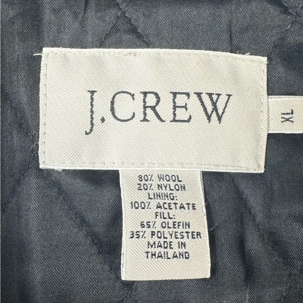 J.Crew Womens XL Black Wool Blend Peacoat – PROFESSIONALLY DRY CLEANED 9/18/2025 - Picture 16 of 17